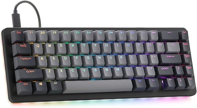 Drop ALT Mechanical Keyboard — 65% (67 Key) Gaming Keyboard, Hot-Swap Switches, Programmable Macros, RGB LED Backlighting, USB-C, Doubleshot PBT, Aluminum Frame (Kaihua Box White, Black)