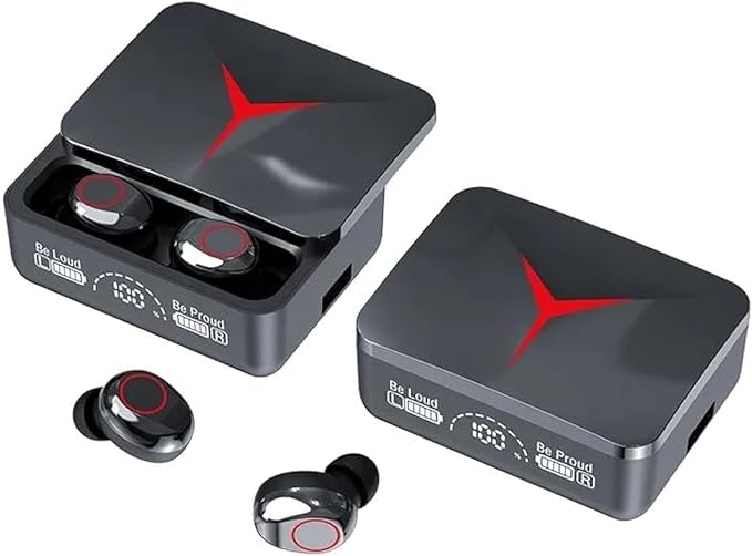 VIVIDUS Wireless Earbuds with Noise Canceling Mic, Bluetooth 5.3, Waterproof, Touch Control, LED Display, Gaming Headset, HD Call, Voice Assistant, HiFi Stereo Sound, 150 H, Wireless Earphone,, Black