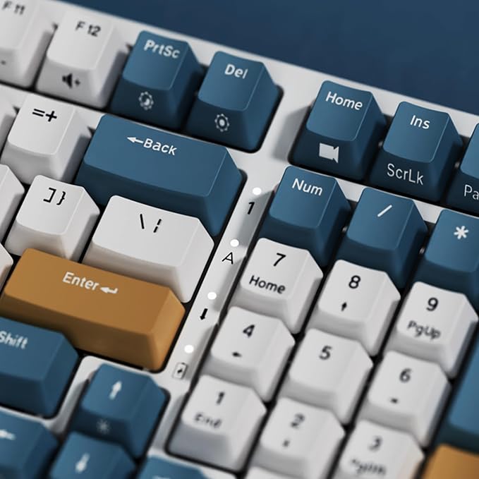 RK ROYAL KLUDGE RK98 Wireless Mechanical Keyboard, 100 Keys 98% Layout with Custom Switches Hot Swappable, Tri-Mode BT5.1/2.4G/USB-C Full Size Gaming Keyboard with Numpad RGB, Brown Switch
