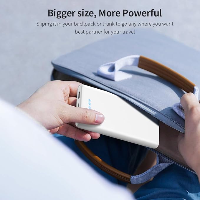 Portable Charger Power Bank 25,800mAh,5V/3A USB C in&Out Fast Phone Charging with Intelligent Smart IC,3 USB Port External Cell Phone Battery Pack Compatible with iPhone 17 16 15,Galaxy,Android-White