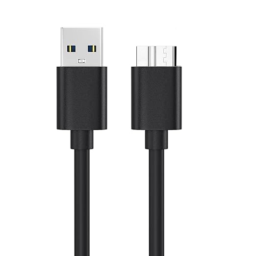 Smays 2-Pack USB 3.0 Micro B Cable, External Hard Drive Data Cord for Seagate, Toshiba, Western Digital WD My Passport, 3 ft