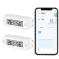 Smart Digital Thermometer Hygrometer, WiFi Indoor Temperature Humidity Sensor with App Alerts, Mini Room Temperature Meter with Data Storage and Export, Compatible with Alexa. 2PCS