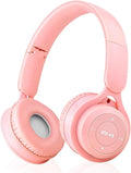 Upgraded Hybrid Noise Cancelling Bluetooth Headphones Over Ear Wireless Bluetooth with Mic Soft-Earpads HiFi Stereo Foldable Lightweight Headset Deep Bass for Home Office Cellphone PC Pink