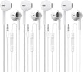 Wired Earbuds 4 Pack, Earbuds HiFi Stereo Wired Earphones Headphones with Microphone Volume Control Compatible with iPad, Laptop, MP3, Android Smartphones, Fits All 3.5mm Jack Device