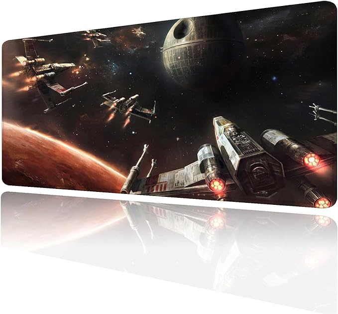 XXL Large Gaming Mouse Pad,Mousepad with Stitched Edge Frame & Non-Skid Rubber Base,Desk Mat for Work,Office Desk Pad for Laptop,Computer Keyboard and Mice Combo Pads Mouse Mat 31.5X15.7 inches