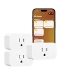 DEWENWILS Matter Smart Plug, Work with Apple Home, Alexa, Google, SmartThings, Smart Outlet with Schedule and Timer, FFS Easy Setup, 100% Privacy 15A/1800W, APP Voice Control, 2.4G Wi-Fi Only, 3 Pack