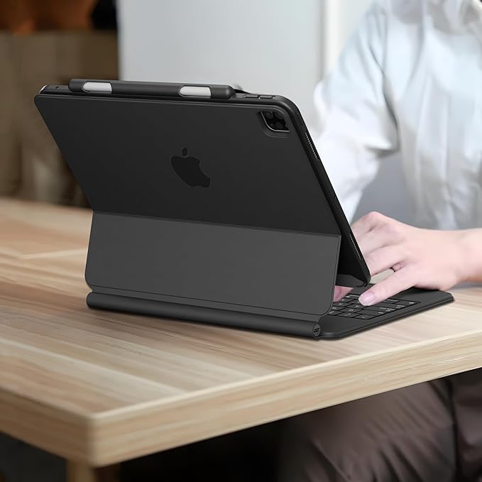 edaiser Magnetic Case Compatible with Apple Magic Keyboard & Magnetic Stand & Slim Lightweight & Round Protective Cover with Pencil Holder for iPad Pro 13 inch M5 2025 and M4 2024
