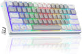 SK961 60% Wireless Gaming Keyboard with Triple Mode BT5.0/2.4GHz/USB-C Wired,RGB Backlight 61 Keys Wireless 60% Keyboard Hot Swappable Mechanical Keyboard,Red Switch