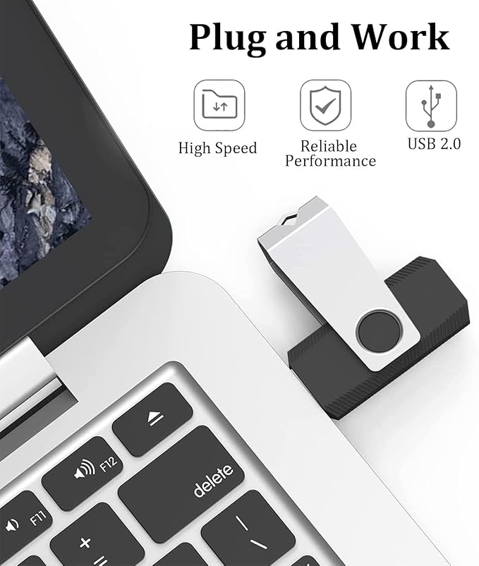 2GB Flash Drives 100 Pack, Wooolken USB 2.0 Thumb Drive with Lanyards Bulk USB Sticks for Weddings,Office, School, Data Storage Backup