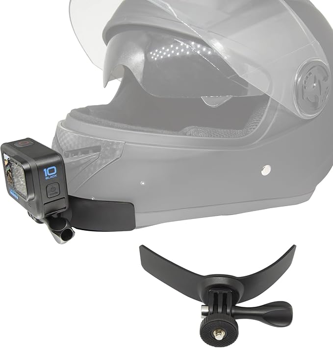 Suptig Helmet Chin Mount for GoPro Max Hero 13 12 11 10 9 8 Insta360 X5 X4 DJI Osmo Nano Action 3 4 5 Pro 6, More Action Camera, Bike Holder Mount, Motorcycle Chin Mount.