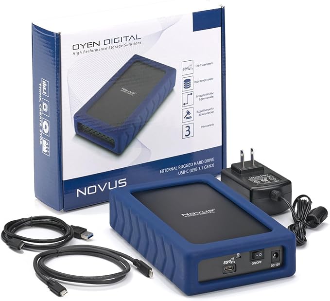 Oyen Digital Novus 24TB External USB-C Rugged 7200RPM Desktop Hard Drive