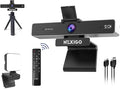 NexiGo 4K Zoomable Webcam Kits, N950P UHD 2160P Webcam with Remote, Sony Starvis Sensor, 5X Digital Zoom, Upgraded Video Conference Lighting, Extendable Tripod Stand, for Zoom/Skype/Teams