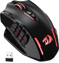 Redragon M913 Impact Elite Wireless Gaming Mouse, 16000 DPI Wired/Wireless RGB Mouse with 16 Programmable Buttons, 45 Hr Battery and Pro Optical Sensor, 12 Side Buttons MMO Mouse