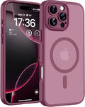 TOCOL for Phone 16 Pro Max Case, Compatible with Magsafe Charger, Full Camera Protection, Drop Protection, Translucent Matte Phone Case for iPhone 16 Pro Max 6.9 inch (Plum)