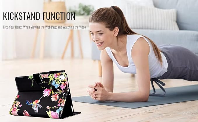 for iPad 9.7 inch Case iPad 6th/5th Generation Case 2018 2017, PU Leather Folio Stand Cute Cover for iPad 9.7 inch/iPad Pro 9.7/iPad Air 2/iPad Air 1, Auto Sleep/Wake, Hummingbird