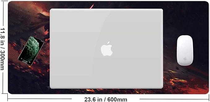 XXL Mouse Pad Ahsoka-Tano Vs Vader,Extra Large Gaming Mousepad Laptop Desk Mat,Non-Slip Rubber Base,Stitched Edges,Smooth Fabric,Computer Keyboard & Mice Combo Pads for Office Game 31.5x15.7