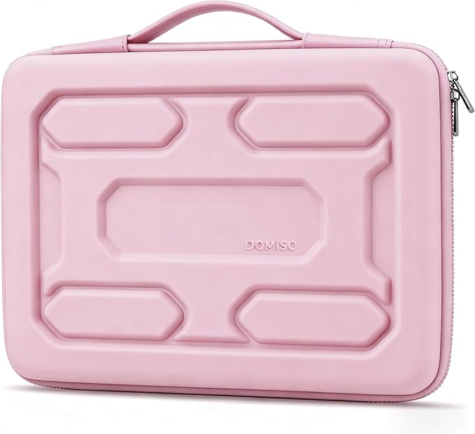 DOMISO 17 inch Laptop Sleeve with Handle Shockproof Waterproof EVA Protective Case for 17.3" ZBook Fury 17.3 G8/MSI GS73VR Stealth Pro/HP Envy 17/LG Gram 17"/ROG Strix GL702VS, Pink