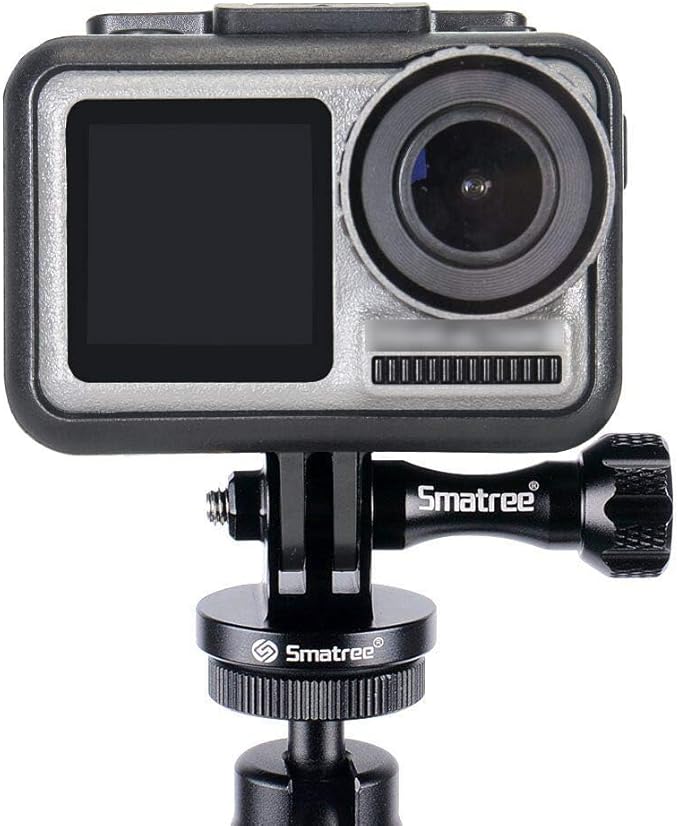 Smatree Aluminum Tripod Mount Adapter Compatible for Insta360 X5, Gopro Hero 13,12, 11, 10, 9, 8, 7, 6, 5, 4, 3+, 3, 2, 1 HD, Compatible with DJI OSMO Action 5 Pro/4/3 Camera