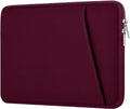Laptop Sleeve Case 14 inch, Durable Carrying Bag Shockproof Protective Case Cover, Handbags Briefcase Laptop Bag Compatible with 14" MacBook Air/Pro HP Asus Lenovo Notebook Computer, Wine Red