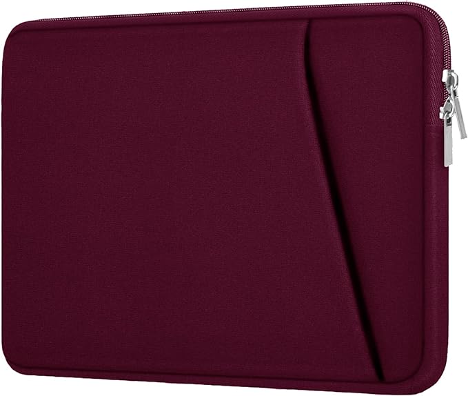 Laptop Sleeve Case 14 inch, Durable Carrying Bag Shockproof Protective Case Cover, Handbags Briefcase Laptop Bag Compatible with 14" MacBook Air/Pro HP Asus Lenovo Notebook Computer, Wine Red