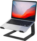 Laptop Stand for Desk Portable Computer Riser Metal Notebook Holder Printer Stand Office Desk Accessories Compatible with MacBook Air, Pro, Dell, HP, Lenovo and All 10-16" Laptops, Black