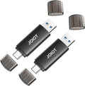 32GB USB C Flash Drive Dual USB 3.0 Flash Drive Type C + USB A Portable Type-C Flash Drive 2-in-1 USB-C Thumb Drive for Smartphone Tablet Computer Mac iPhone 16/17 Black (2 Pack)