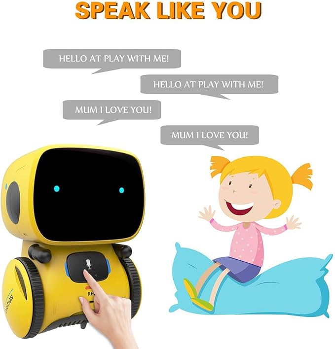 98K Robot Toys for Girls and Boys Rechargeable, Touch and Voice Control Robots Interactive Talking Smart Partner and Teacher with Singing, Dancing, STEM Toy Gifts for Kids Age 3 and Up
