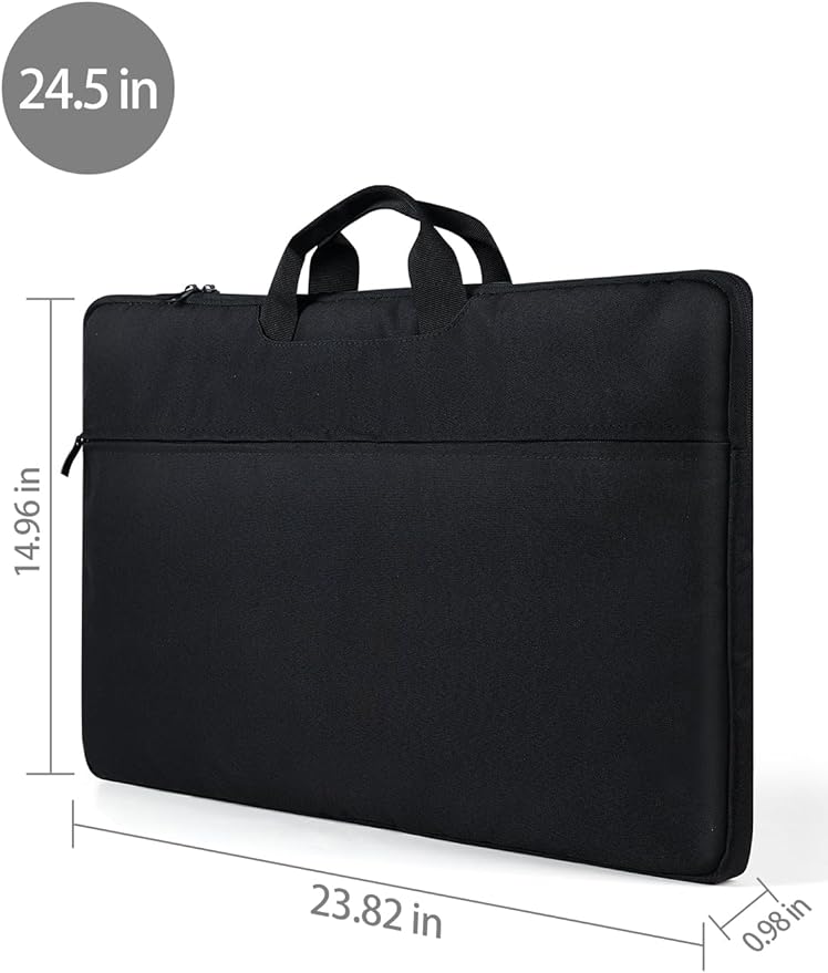 UPERFECT Laptop Sleeve 24-inch for Laptop/Portable Monitor/Notebook/Tablet with Large Capacity Side Pockets & Durable Handle-Waterproof/Shockproof-Padded Compartments-Zippered Accessory Storage