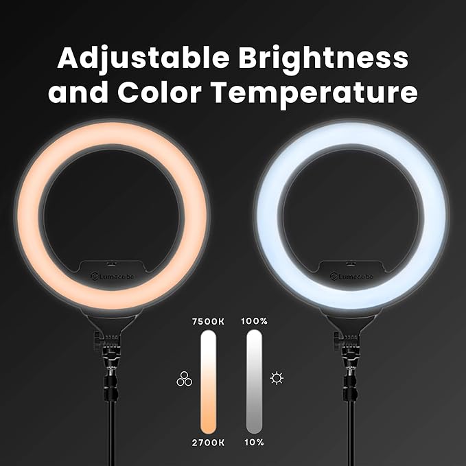 Lume Cube Ring Light Pro | Wireless Professional Lighting for Photography, Streaming, Video | Adjustable Color and Brightness | Includes Sturdy, Portable Tripod Mount and Padded Carrying Case