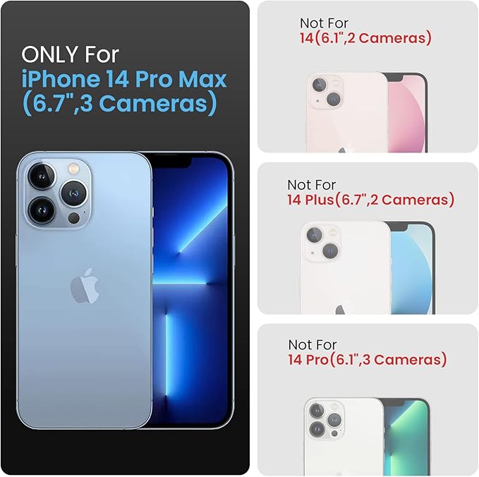 FireNova Designed for iPhone 14 Pro Max Case, Silicone Upgraded [Camera Protection] Case, Soft Anti-Scratch Microfiber Lining Inside, 6.7 inch, Blue