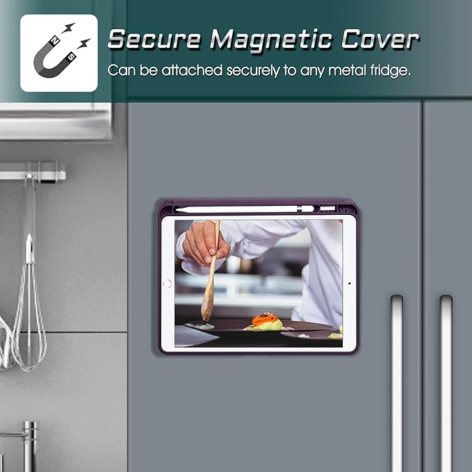 Fintie Magnetic Stand Case for iPad Air 10.5" (3rd Generation) 2019 / iPad Pro 10.5" 2017, Multi-Angle Viewing Rugged Soft TPU Back Cover with Pencil Holder, Auto Wake/Sleep, Purple