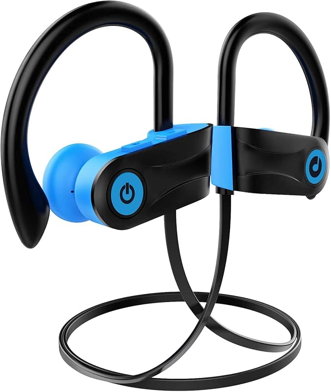 Bluetooth Headphones, Otium Wireless Sports Earbuds, Waterproof IPX7 w/Mic, HD Stereo in-Ear Earphones, Case, Fast Pairing, Gym Running Workout, 10 Hrs Battery Noise Cancelling Headsets