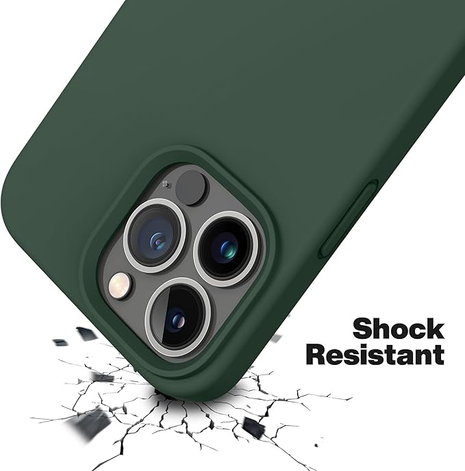 OTOFLY Designed for iPhone 13 Pro Max Case, Silicone Shockproof Slim Thin Phone Case for iPhone 13 Pro Max 6.7 inch (Forest Green)