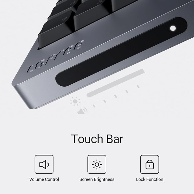 LOFREE Flow2 Low-Profile Mechanical Keyboard, Aluminum Alloy with Pulse Tactile Switches, Rechargeable Wireless Keyboards with 3 Mode Connections for Windows, macOS (Space Gray, 100 Keys)