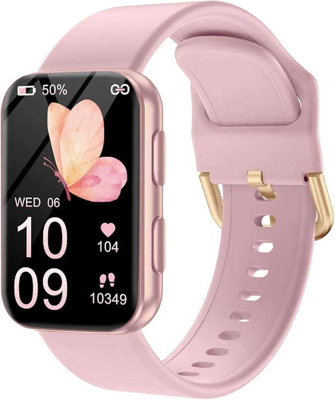 MorePro Health Fitness Tracker for Women Men, 24/7 Heart Rate Blood Pressure & Oxygen Monitoring, Sleep Tracker, 120+ Sport Modes Smart Watch, IP68 Waterproof, 2 Bands, Compatible Android iOS
