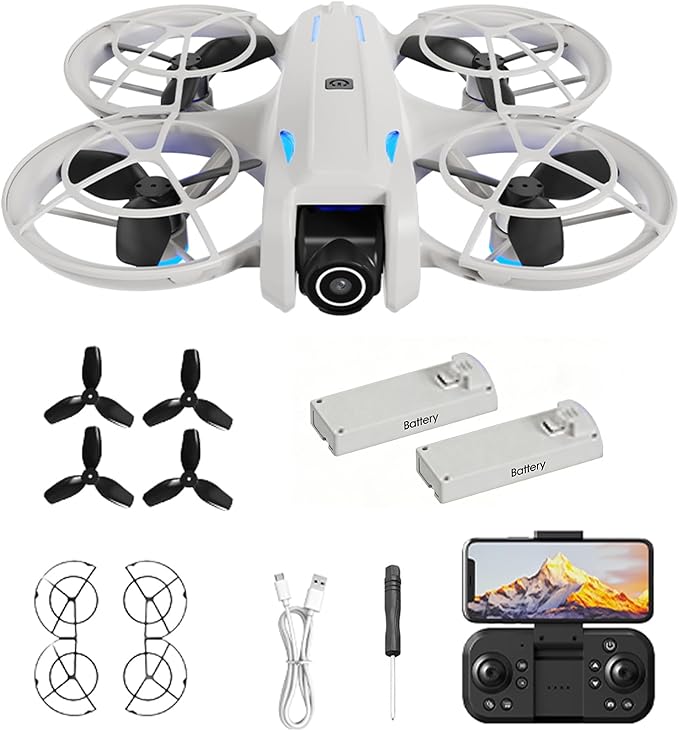 drone with Camera 4K for Adult Beginners,RC Quadcopter featuring Altitude Hold, One-Key Takeoff/Landing, Auto Follow,3-Speed Adjustment,Stunt Roll -Ideal Holiday Gift.