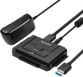 Alxum SATA IDE to USB C Hard Drive Adapter with Power,SATA Adapter External Hard Disk Reader for 2.5/3.5 inch IDE