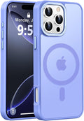 Newfuture Designed for iPhone 16 Pro Max Case with Magnetic [13 FT Military Drop Protection] [Compatible with Magsafe] Slim Translucent Matte Shockproof with Anti-Fingerprint Phone Case, Light Purple