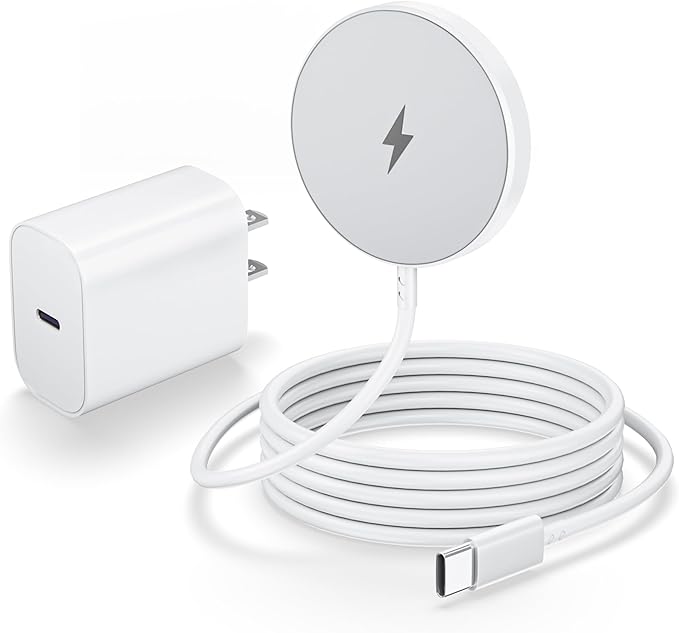 Magnetic Wireless Charger [Apple MFi Certified], 3.3FT 15W Fast Apple Mag-Safe Charger Pad with USB C Fast Charging Block Compatible with iPhone 17/Air/Pro/Pro Max/16/15/14/13/Plus/Pro/Pro Max,AirPods