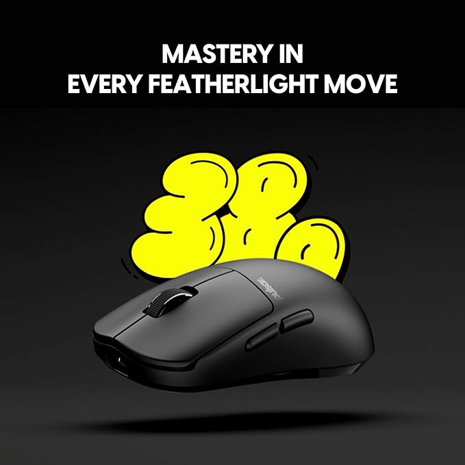 Pulsar Gaming Gears X2N Crazylight Wireless Gaming Mouse, Ultra Lightweight 1.34 oz (38g), Optical Switch, 32000 DPI, 750 IPS, XS-1 Sensor, 8k Compatible (Mini, Jet Black)