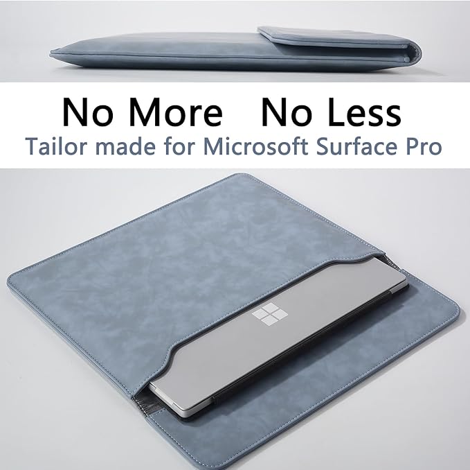 Surface Pro 11/10/9/8/7/6/5/4/Pro X Sleeve case, for Microsoft 12-12.3-13 Inch Tablet Waterproof Ultrathin Carrying Cover (Smoke)