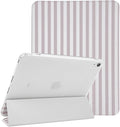 Lovmooful Compatible for iPad 11th 11-Inch A16 (2025),iPad 10 (10.9-Inch,2022 Model,10th Generation) Case with Pencil Holder Cute Striped Aesthetic Design Soft TPU Trifold Stand Protective-Apricot