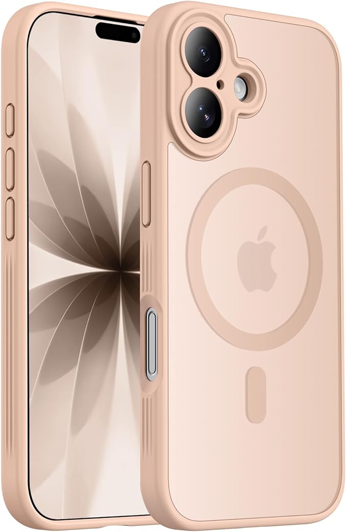 Symcele Designed for iPhone 17 Case, Compatible with MagSafe, [Camera Protection] [15FT Military Droptection] Shockproof Translucent Matte Anti-Slip Phone Case, 6.3", Light Brown
