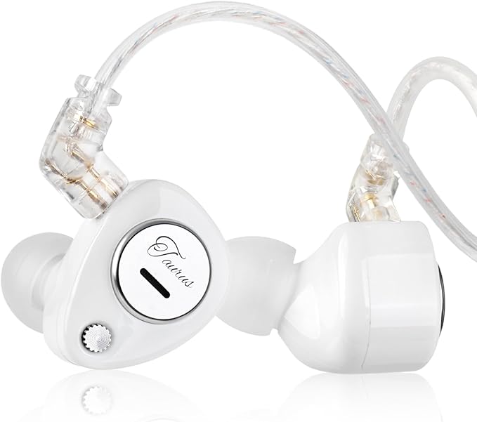 KZ Taurus in Ear Monitor Headphones, Horizontal 2DD Gaming Earbuds Wired IEM in Ear Headphones, Noise Cancelling Ear Buds Sound Localization in-Ears for Singers Musicians Audiophiles