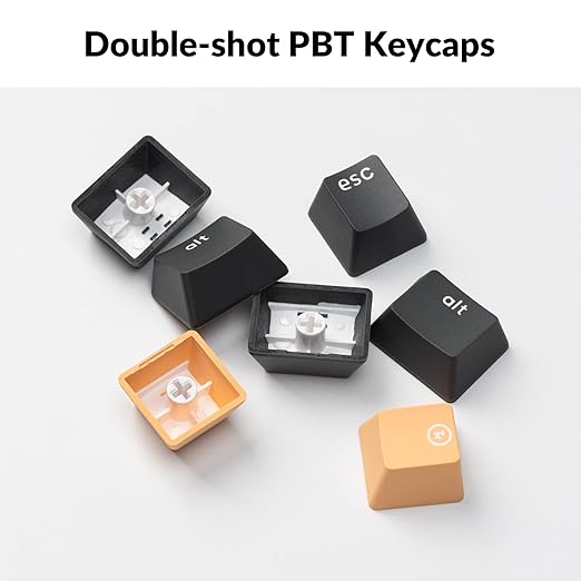 Keychron C1 Pro Wired Mechanical Keyboard TKL Layout, QMK Programmable RGB Backlit with Hot-swappable K Pro Red Switch, OEM Profile Double-Shot PBT Keycaps Compatible for Mac Windows Linux