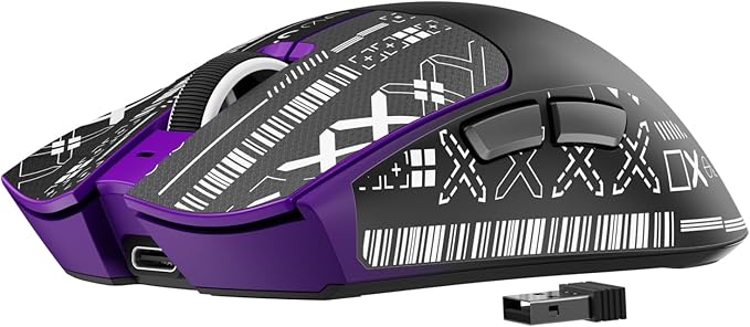 EWEADN S9 Pro Wireless Gaming Mouse, 59g Ergonomic Computer Mouse, 2.4Ghz/Bluetooth/USB-C, 8K Polling Rate, 26000 DPI, PAW3395 Optical Sensor, 250Hrs Battery Life, Programmable for PC/Win/Mac