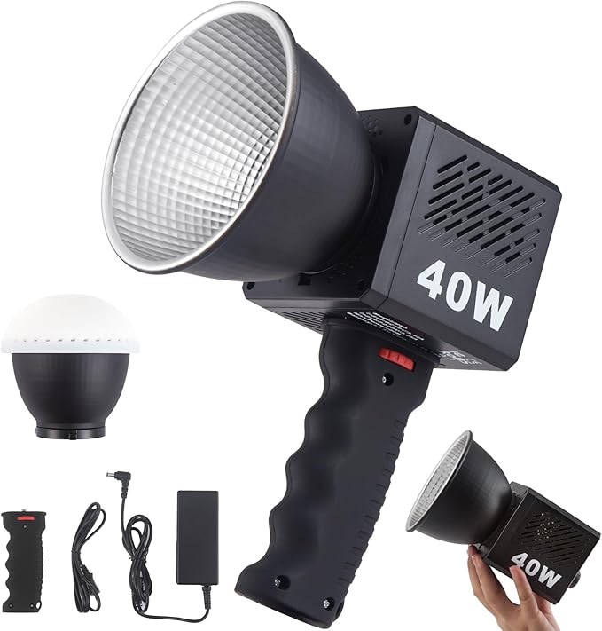 M60 Handle LED Video Light with Soft Box Protable Mini COB LED Bi-Color 2500-8500K CRI≥95 TLCI≥97 Built-in 3400mAh Battery Photo Studio Lights Vlog Shoot Fill Lighting 8 Scenes (M60 Handle lamp)
