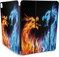 Carbon Fiber Skin Compatible with Apple Smart Folio for iPad Pro 13-inch (M4/M5) 2025 - Dueling Dragons - Premium 3M Vinyl Protective Wrap Decal Cover | Crafted in The USA by MightySkins