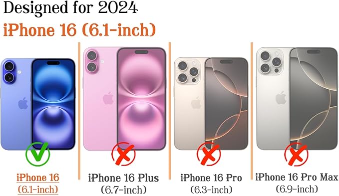 Magnetic for iPhone 16 Case Cute Stripes Phone Case, Shockproof Slim TPU and Hard PC Protective Phone Cover Compatible with MagSafe Designed for Women Girls, Purple