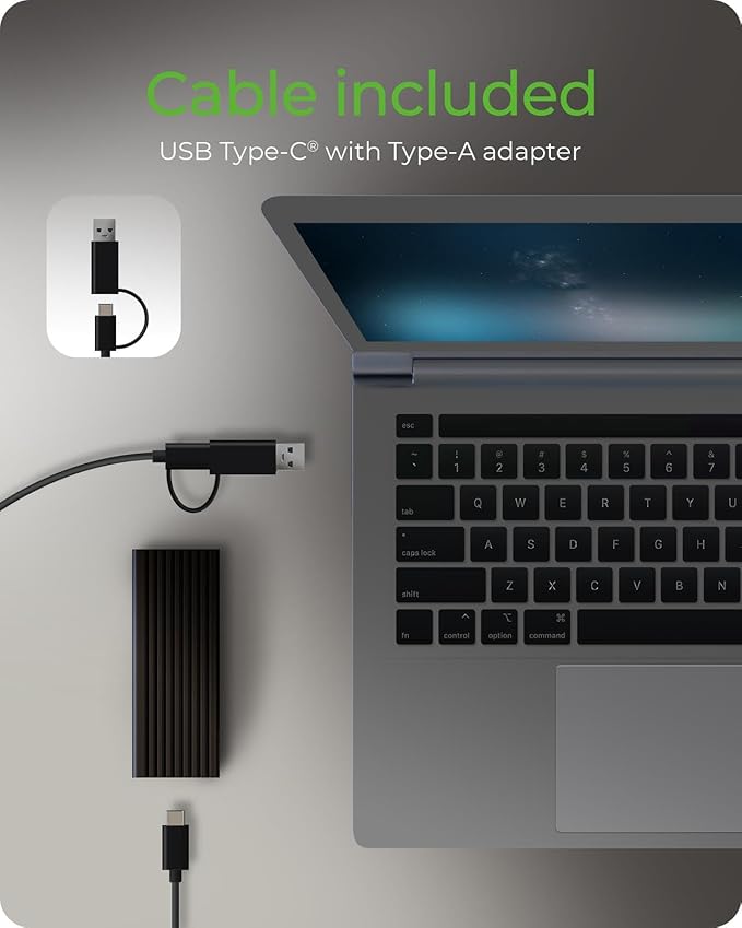 M.2 NVME SSD Enclosurer, ICY BOX USB 3.2 Gen 2 (10 Gbps) to NVME PCIe SSD Enclosure Adapter, Aluminum External case, M-Key and B+M-Keys and SSD Size 2230/2242 /2260/2280 SSDs, Write Protection